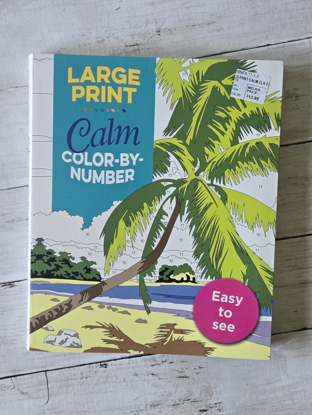 Large Print Calm Color-by-Number Book